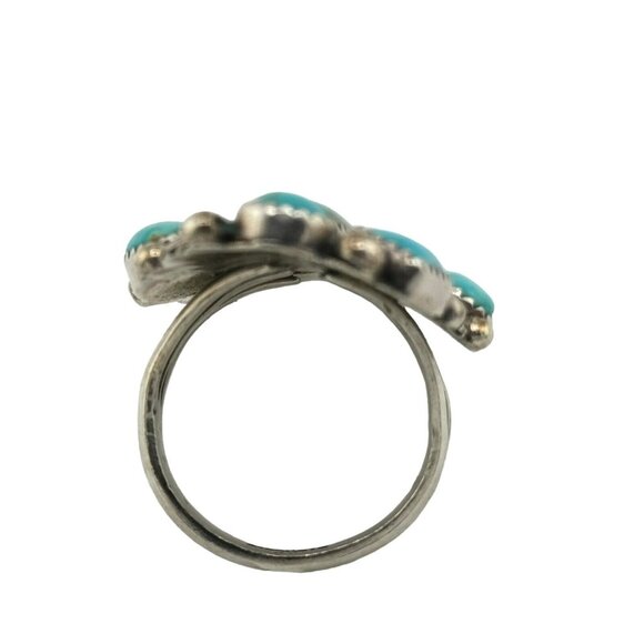 Sterling Silver Richard Begay Native American Turquoise Malachite Ring Sz.11 - Picture 9 of 11